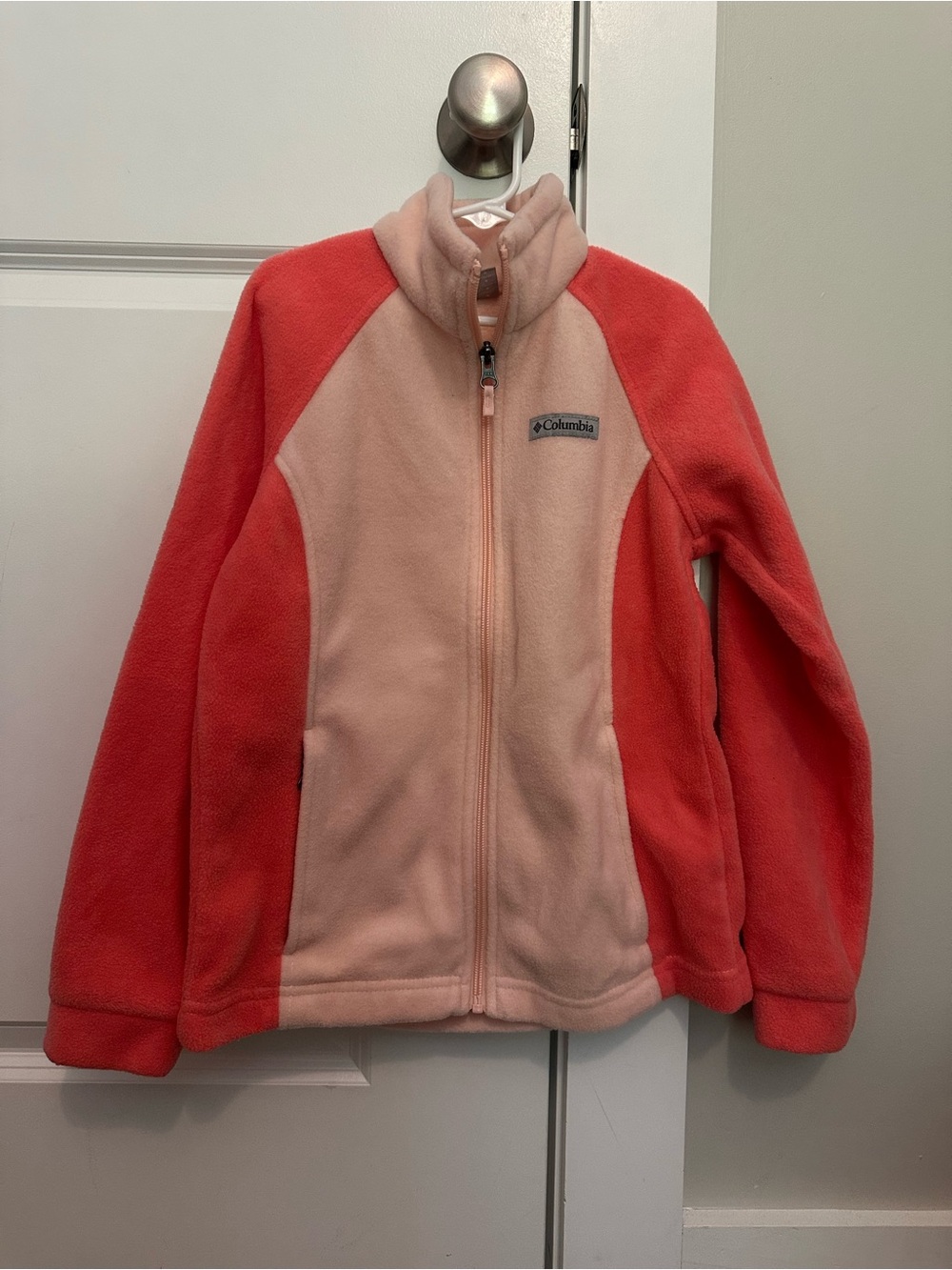 Columbia Pink and Coral Full-Zip Fleece Jacket